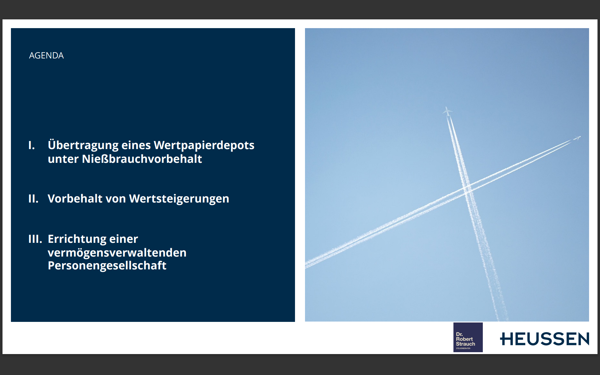 Präsentation Dr. Frank-Grischa Feitsch, Dr. Robert Strauch, Martin Wolfstetter